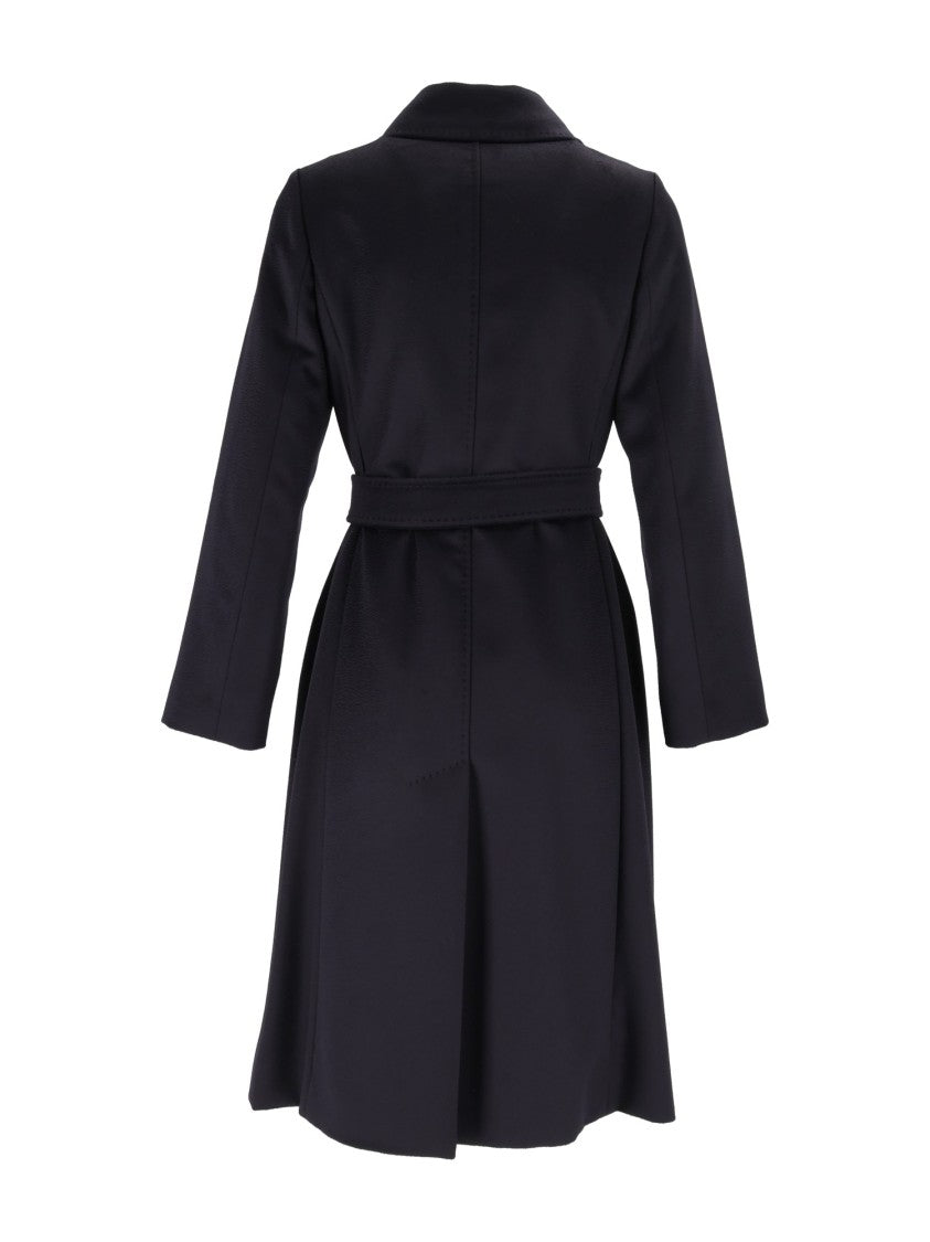 Max Mara Blue Bcollag Belted Tailored Coat