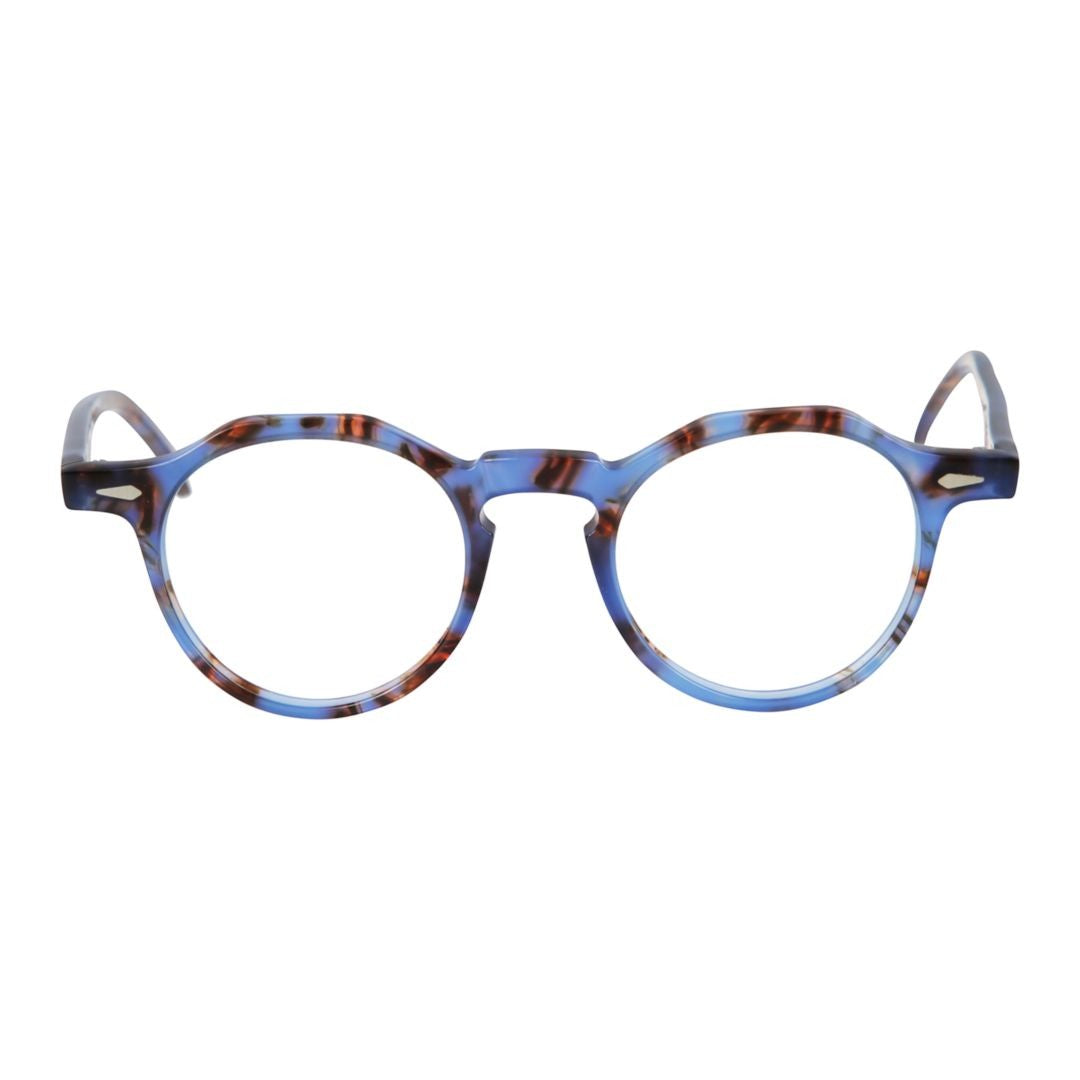Kador Justin Round Tortoiseshell Pattern Eyeglasses With Keyhole Bridge