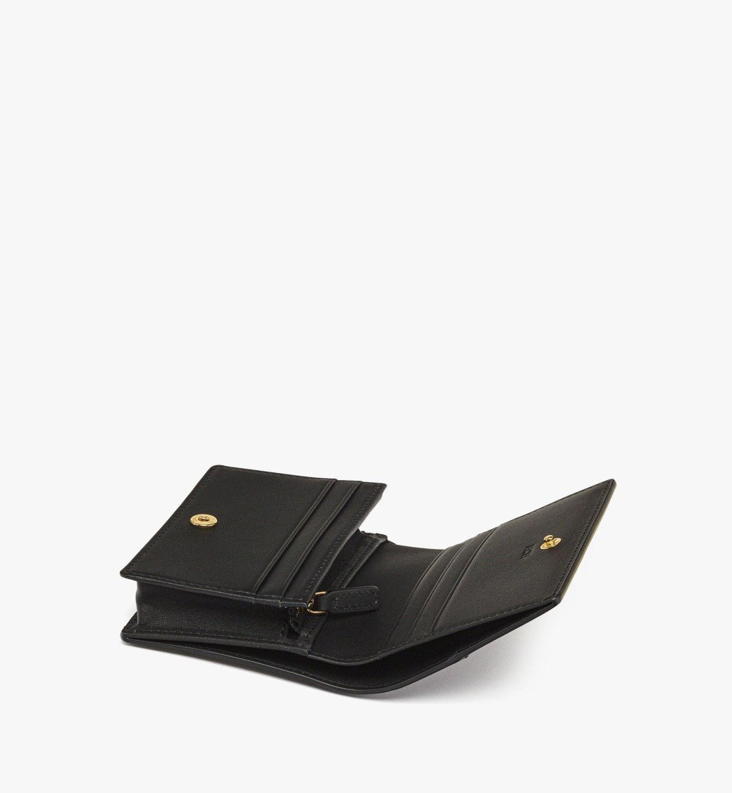 Mcm Mini Wallet With Bavarian Diamond Quilted Flap