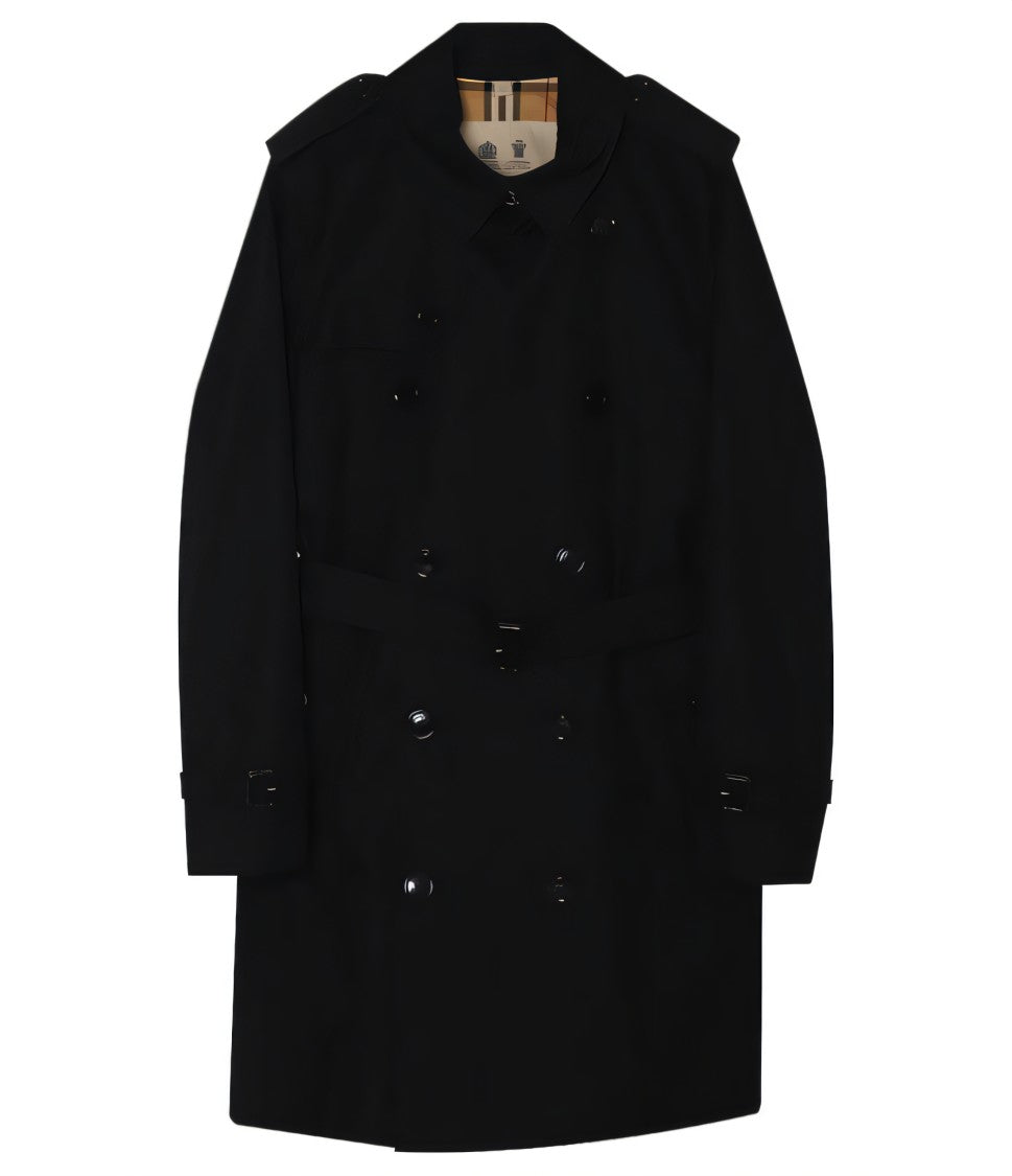 Burberry Black Double-Breasted Trench Coat