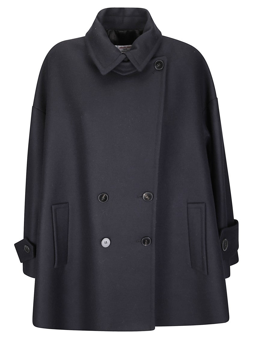 Alberto Biani Double-Breasted Wool Coat