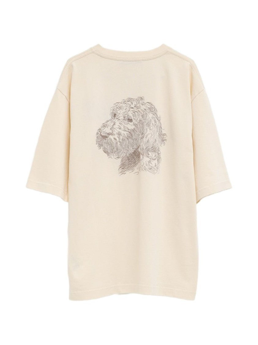 Jacquemus Loose-Fitting Short-Sleeved T-Shirt With Embroidered Dog Design