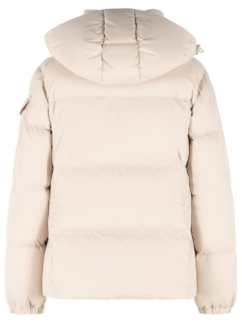 Moncler 'Fourmines' Cream Polyester Short Down Jacket