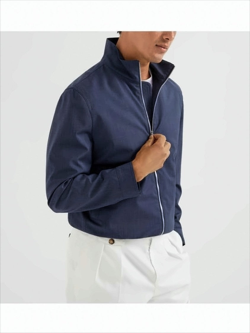 Brunello Cucinelli High Stand Collar Casual Jacket