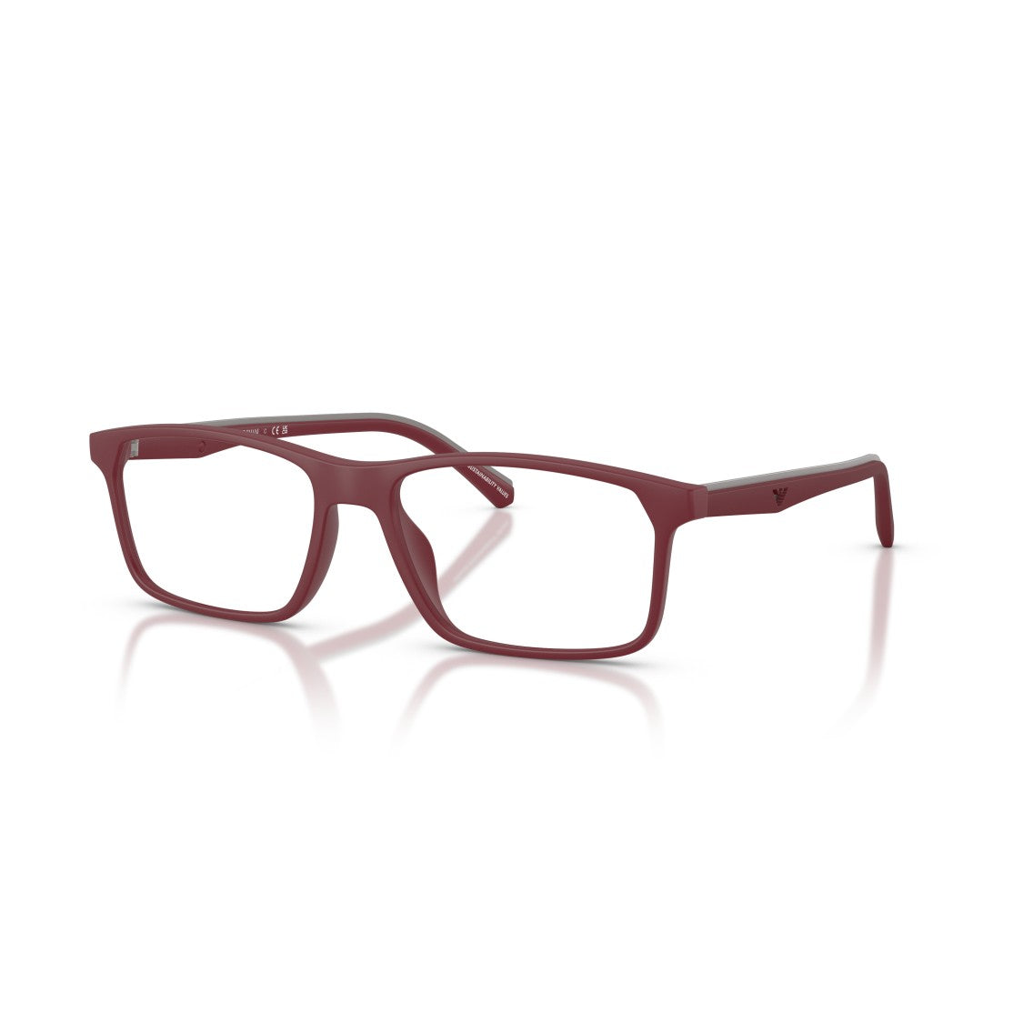 Emporio Armani 0Ea3266u Matte Finish Rectangular Eyeglass Frames With Rounded Edges