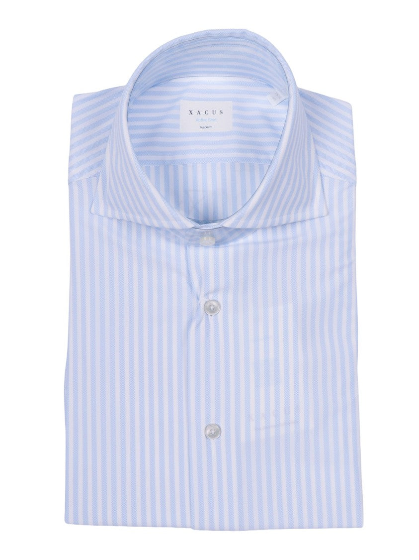 Xacus Vertical Striped Dress Casual Shirt