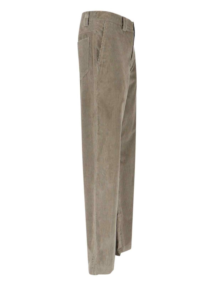 Berner Kuhl Wide-Leg Trousers With High Waist And Textured Corduroy