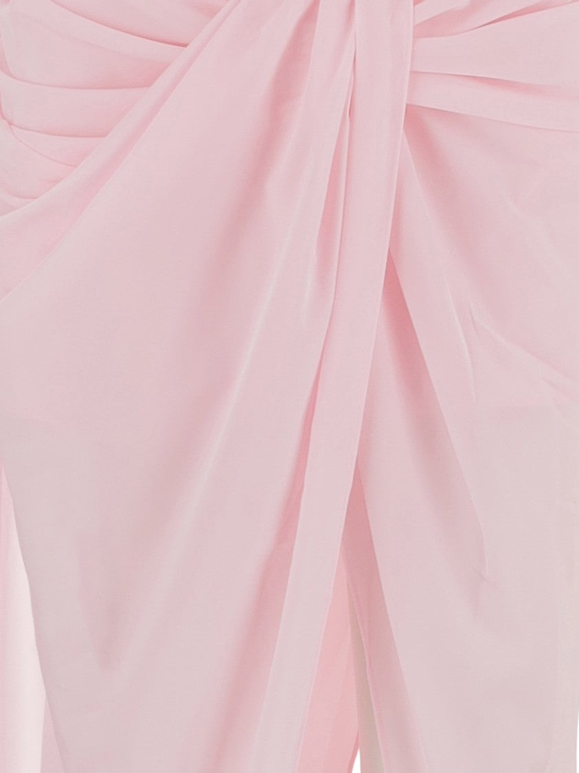 Jacquemus Stretch Fabric Pareo Skirt With Asymmetrical Draping