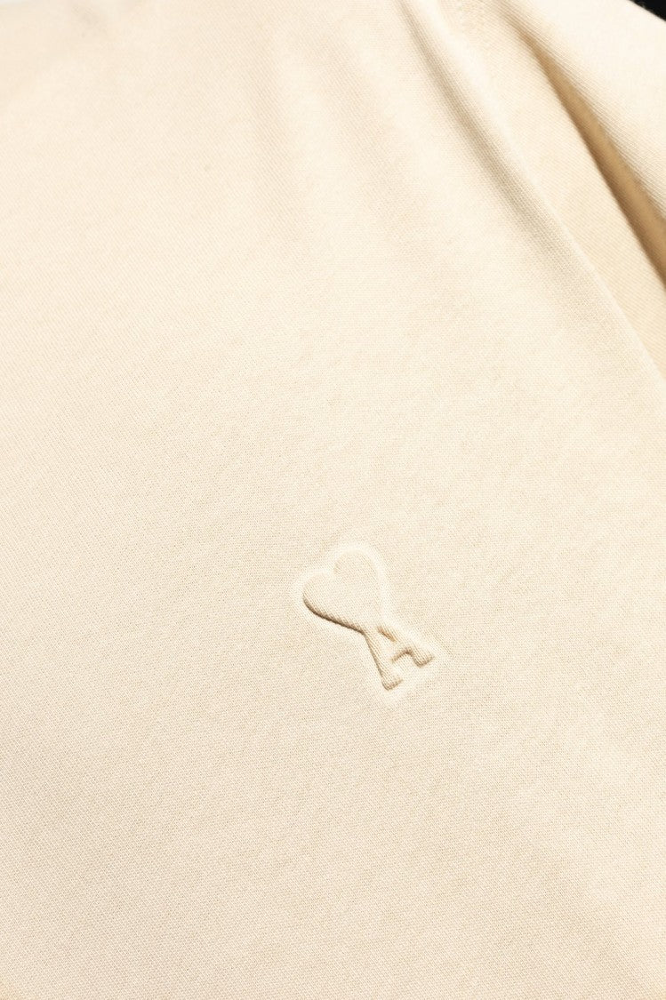 Ami Cropped Short-Sleeved T-Shirt With Minimalistic Design