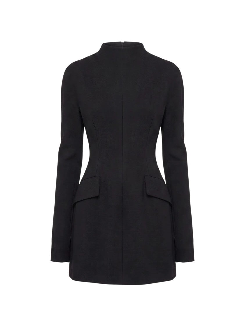Sportmax Fitted Flap Pocket Long-Sleeve Mini Dress