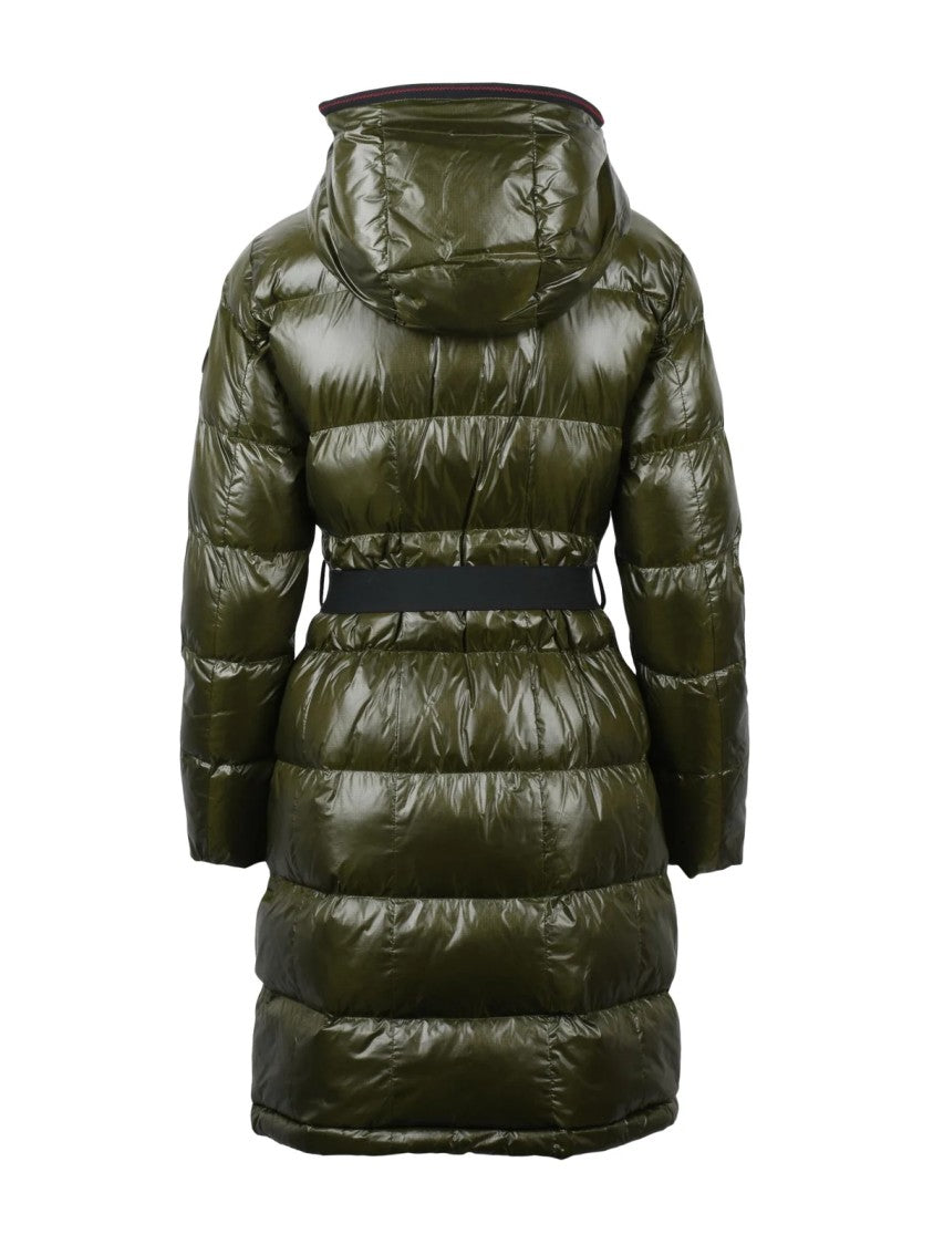 Peuterey Green Ladal Hooded Belted Down Jacket