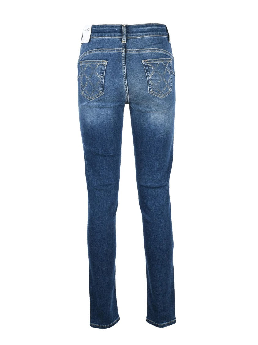 Liu Jo Slim-Fit Denim Jeans With Mid-Rise Waist And Clean Hem