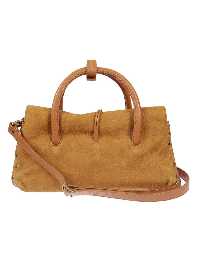 Zanellato Textured Leather Shoulder Bag With Distinctive Clasp
