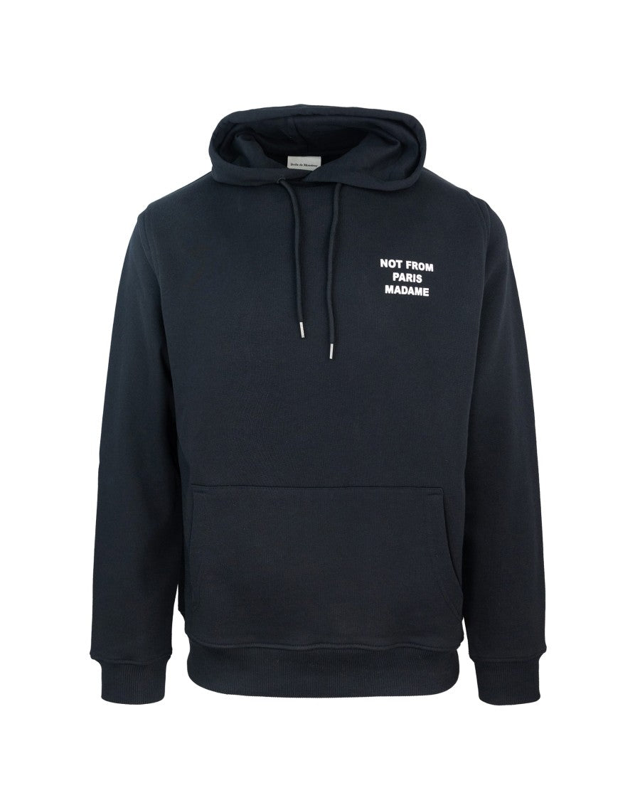 Drôle De Monsieur Black Slogan Sweatshirt