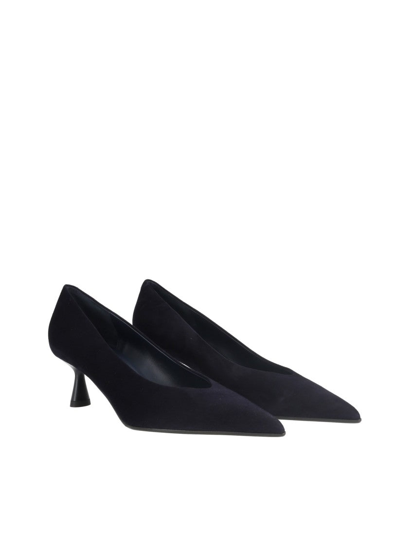 Sergio Levantesi Pacific Blue Beatrix67 Suede Kitten-Heel Pumps
