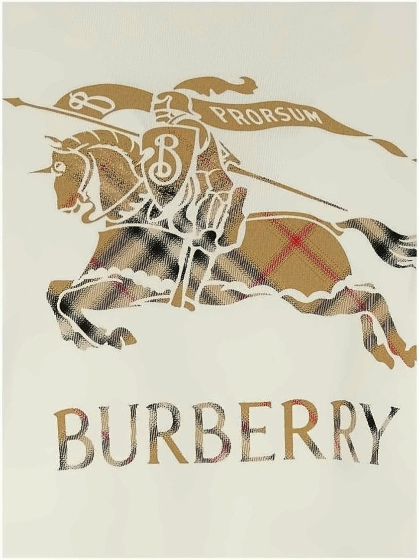 Burberry Short-Sleeved Crew Neck Cotton T-Shirt With Graphic Print