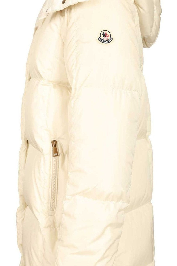 Moncler Long Padded Coat With High Collar