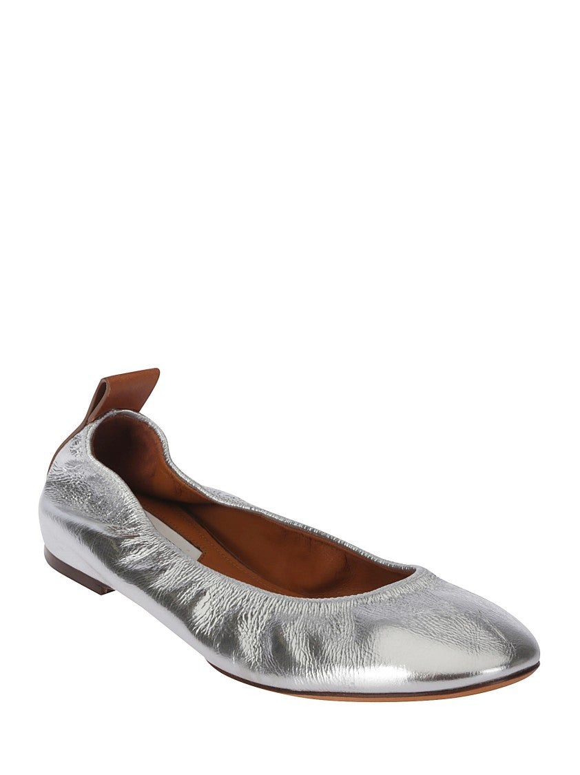 Lanvin Shiny Silver Ballerinas