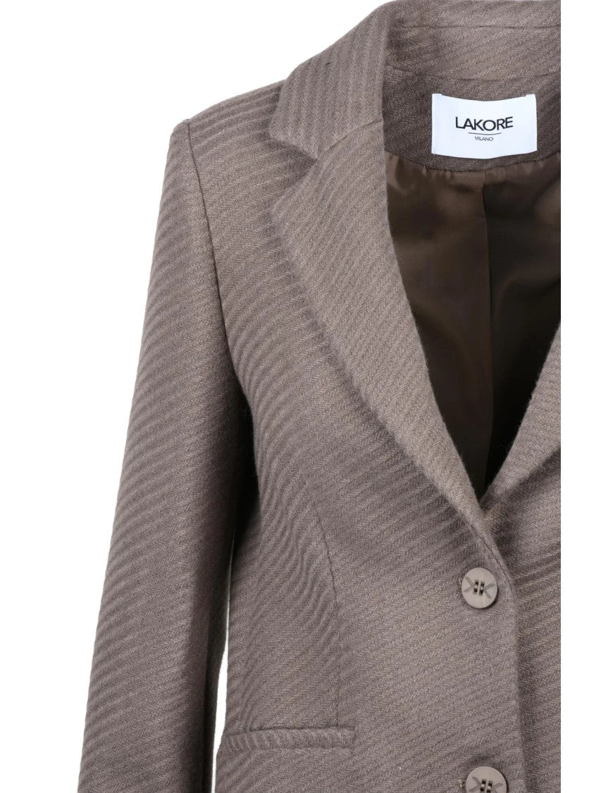 Lakore Turquoise Fitted Wool-Blend Coat