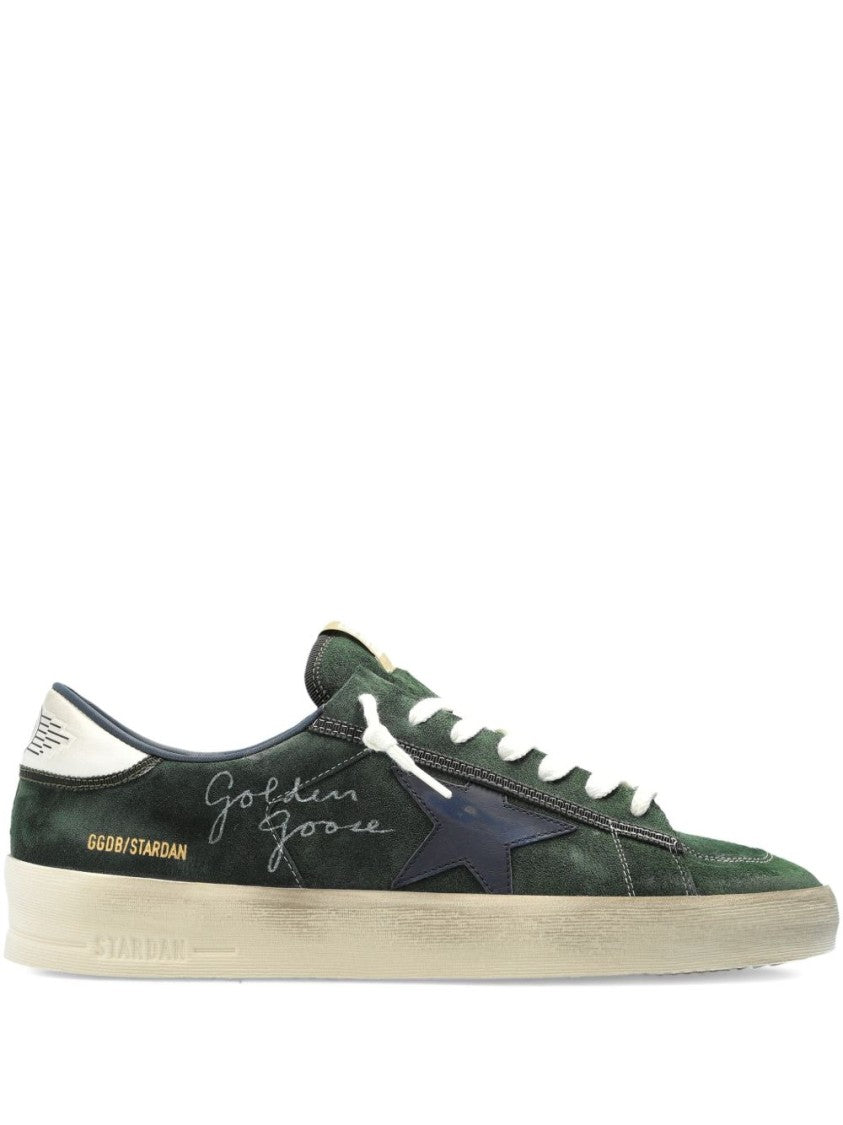 Golden Goose Low-Top Sneakers With Navy Star Detail