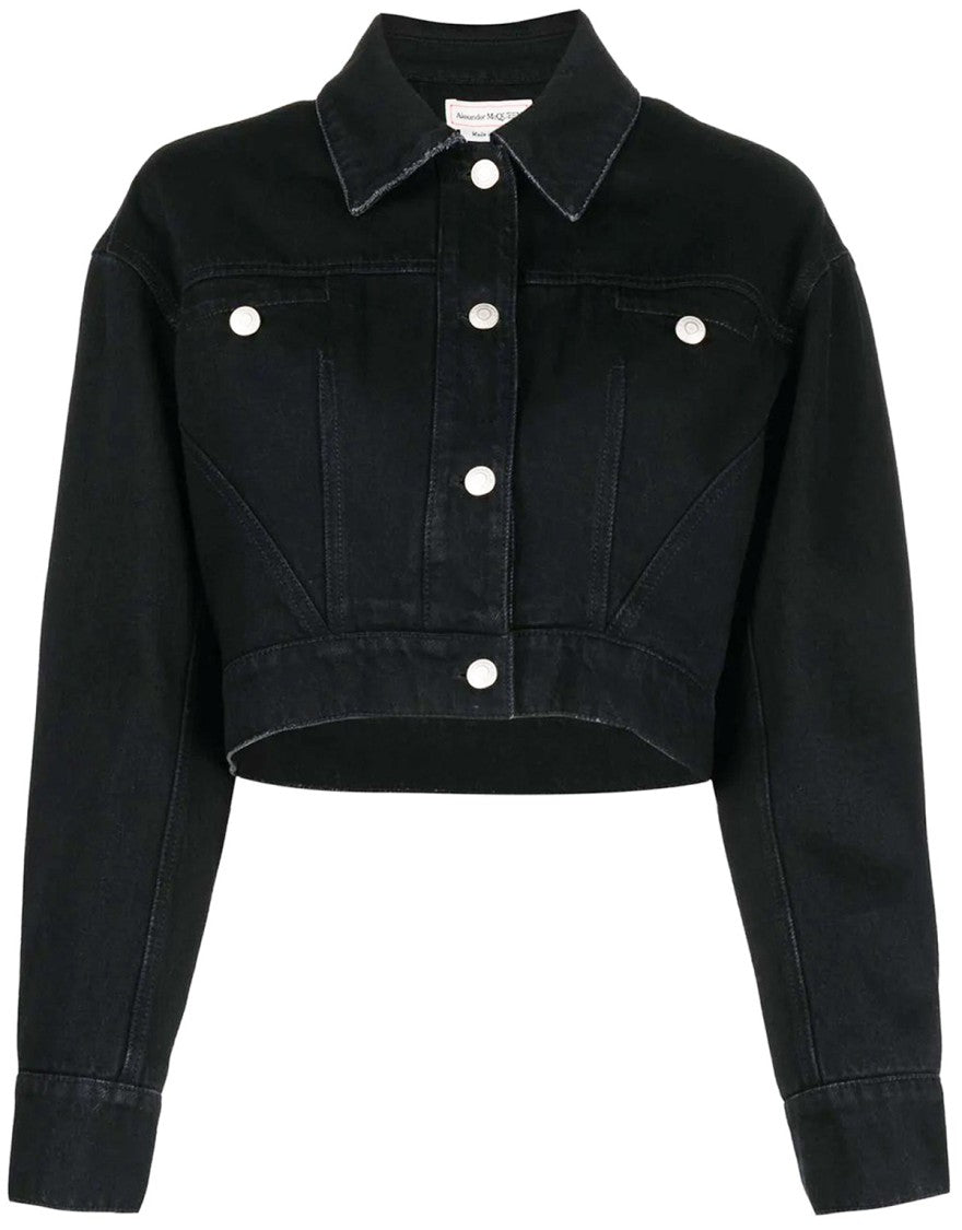 Alexander Mcqueen Black Denim Jacket