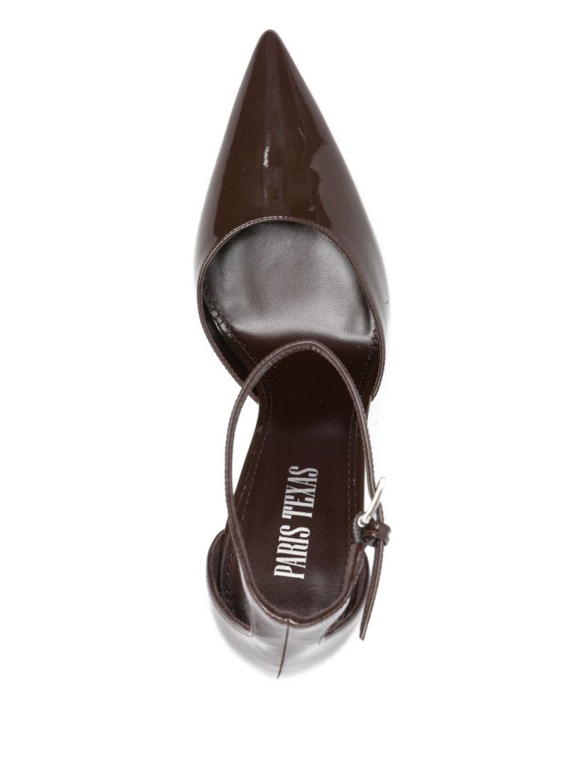 Paris Texas Ebony Silk And Nylon Pointed Heels