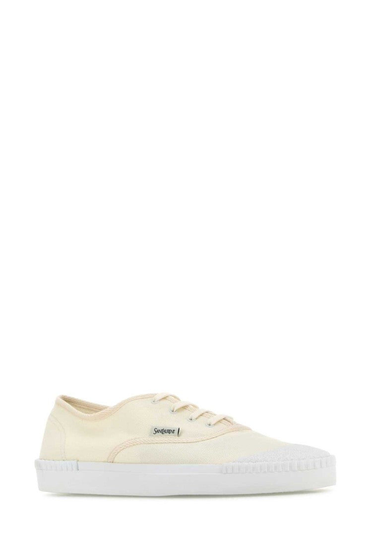 Saint Laurent Ivory Canvas Wes Sneakers