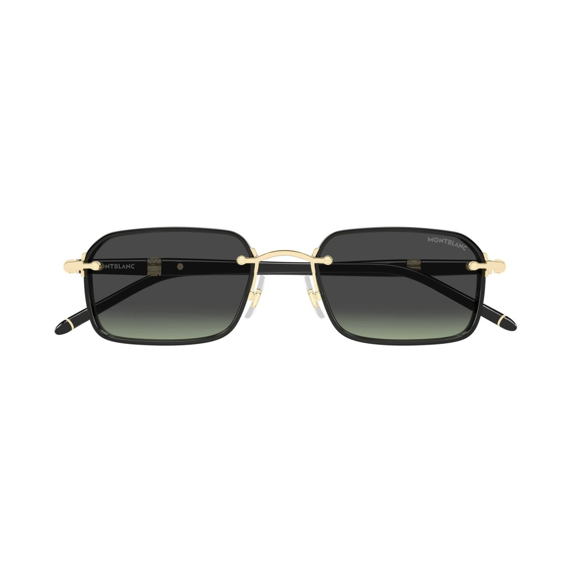 Montblanc Rectangular Frame Sunglasses With Gold-Toned Accents