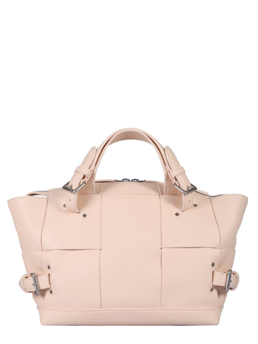 Bottega Veneta Structured Leather Shoulder Bag With Removable Strap