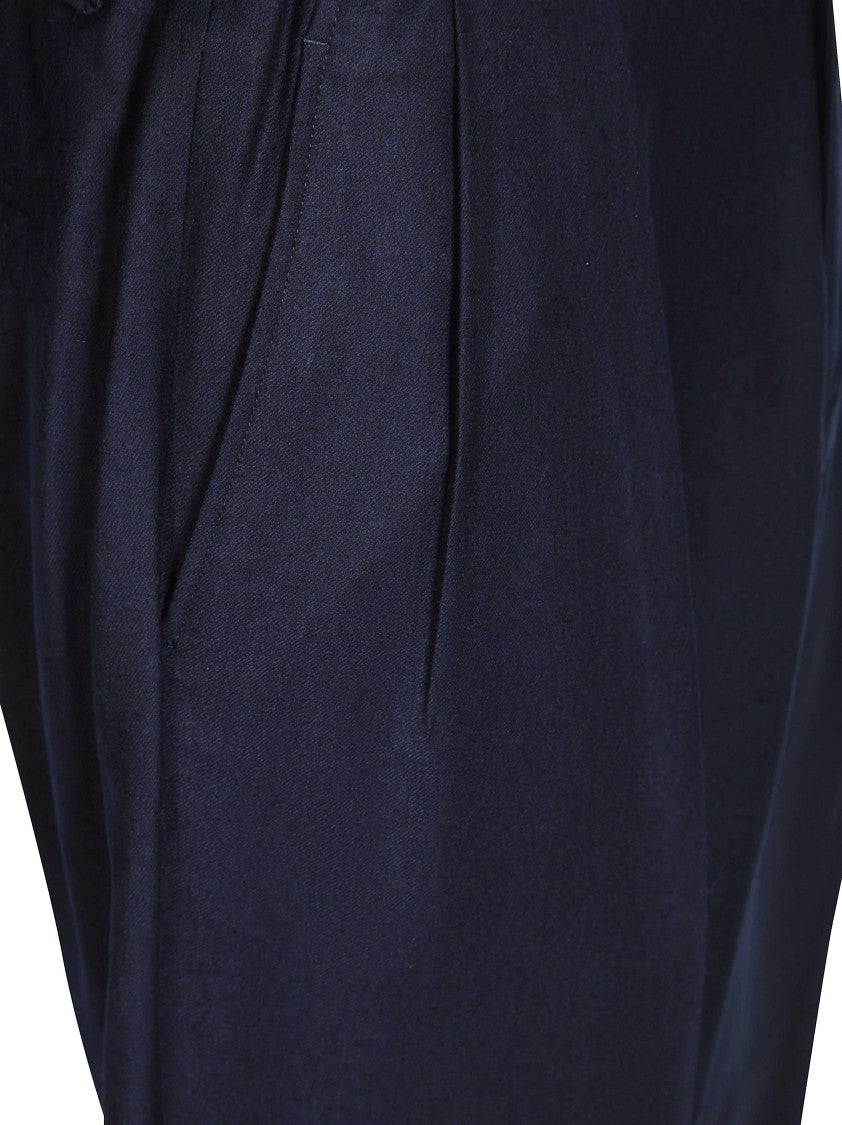 Briglia Flannel Straight-Leg Tailored Formal Pants