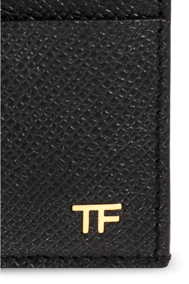 Tom Ford Compact Black Calf Leather Card Wallet