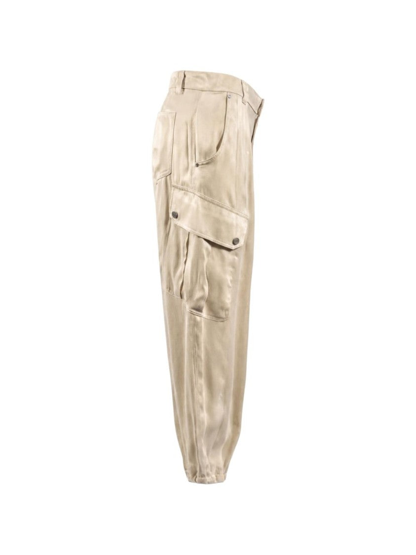 Pinko Relaxed Cropped Flap-Pocket Trousers