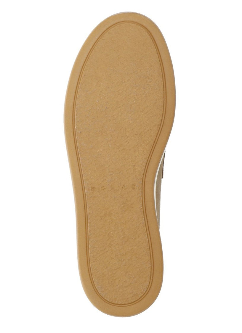 Hogan Beige H-Tv Suede Leather Loafers
