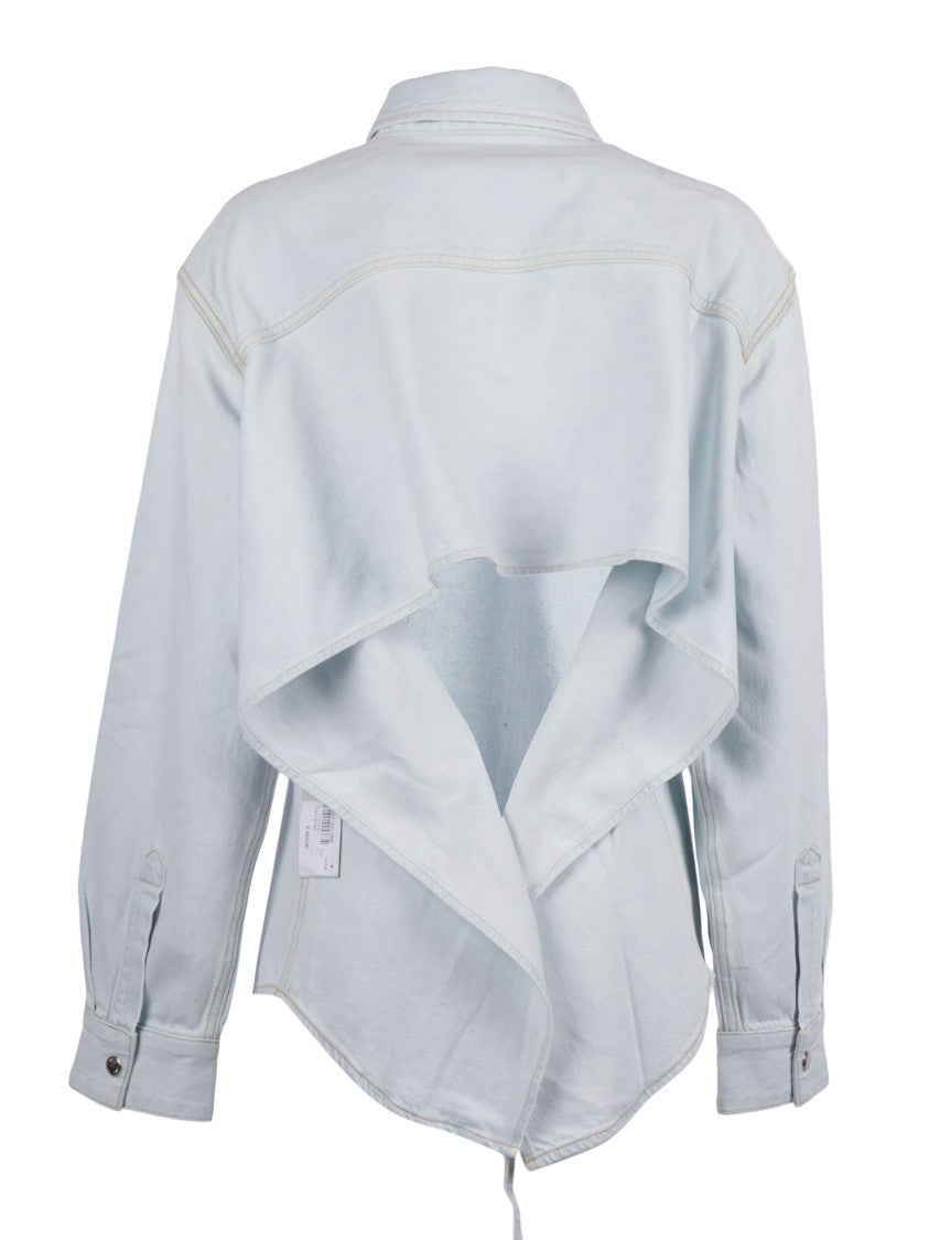 Agolde Theo Asymmetrical Open Back Casual Shirt