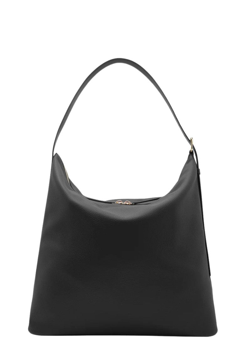 A.P.C. Black Sac Vera Maxi Leather Shoulder Bag