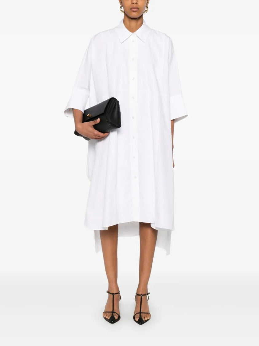 Joseph Dania Midi Dress With Button Placket And Side Slits