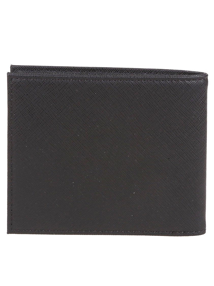 Emporio Armani Textured Logo Plaque Bifold Wallet