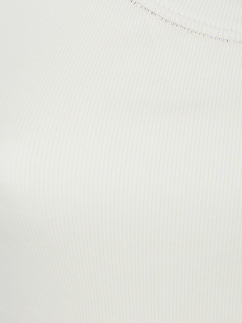 Fabiana Filippi Sleeveless Ribbed Jersey Tank Top