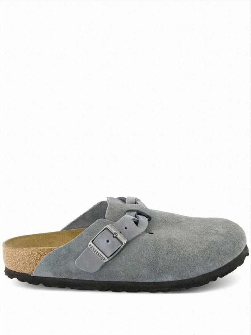 Birkenstock Suede Mule Slipper With Adjustable Leather Strap
