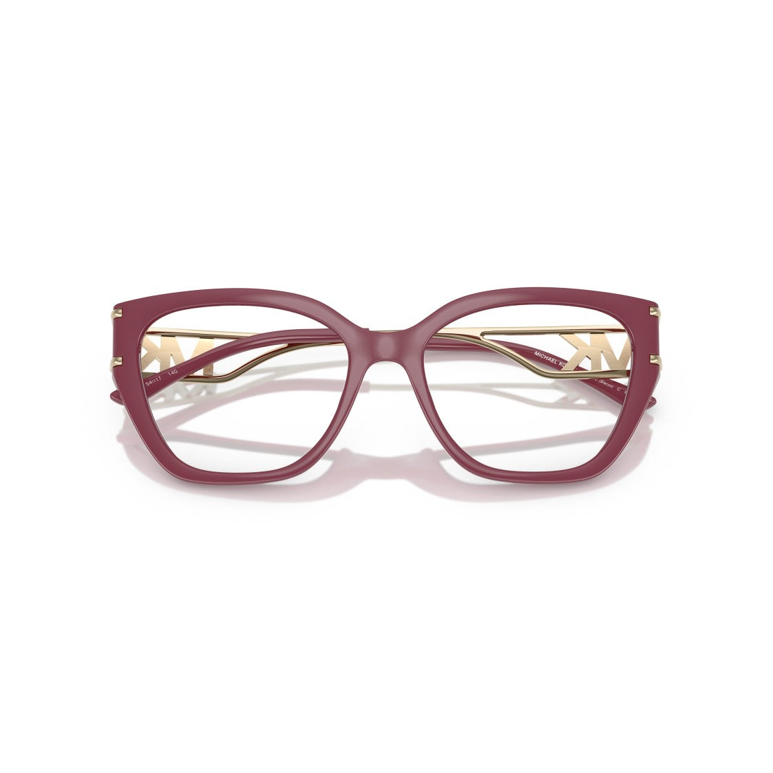 Michael Kors 0Mk4140u Bold Cat-Eye Eyeglasses With Gold Metal Temples