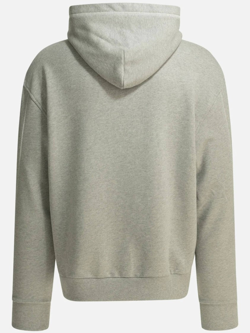 Givenchy Couture Seam Contrast-Stitched Grey Hoodie