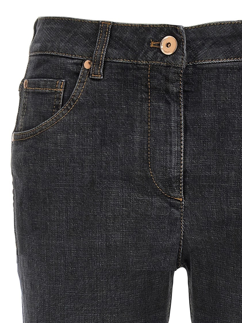 Brunello Cucinelli Black Stretch Denim Skinny Jeans