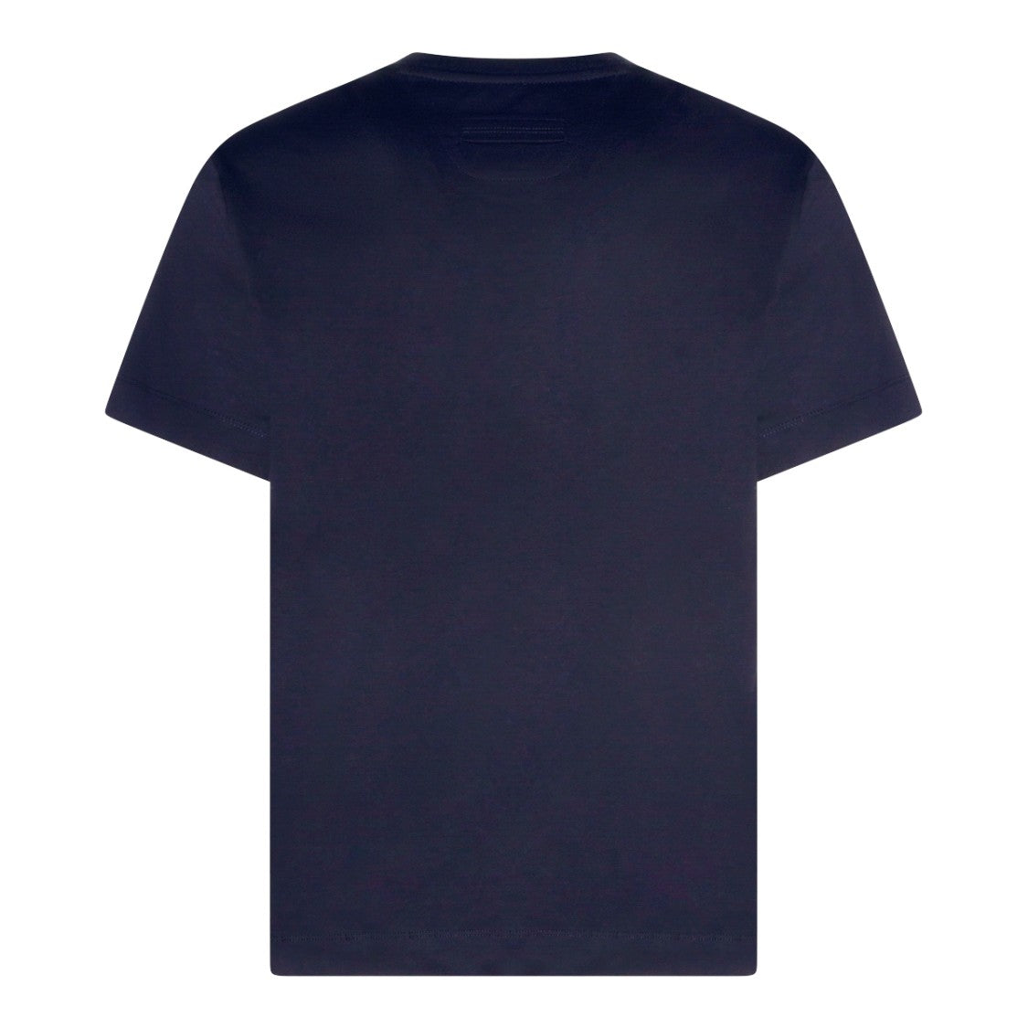 Zegna Navy Cotton Crew Neck Short Sleeve Knitwear