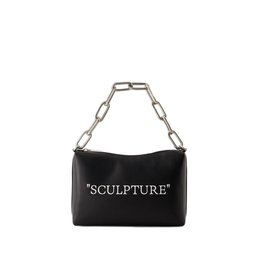 Off-White Block Quote Bag - Leather - Black/ Silver