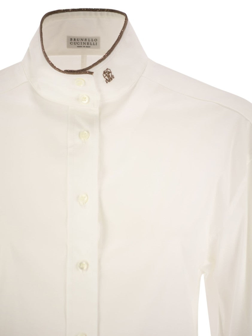 Brunello Cucinelli Stretch Cotton Poplin Shirt