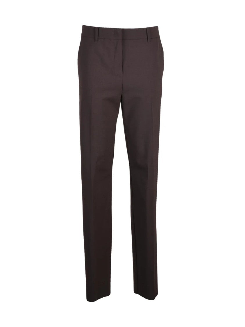 Marella Sport Straight Leg Trousers With Tailored Silhouette And Zip Closure