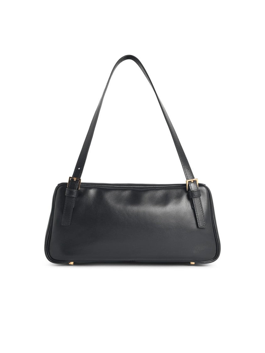 Versace 'Tag' Black Leather Bag