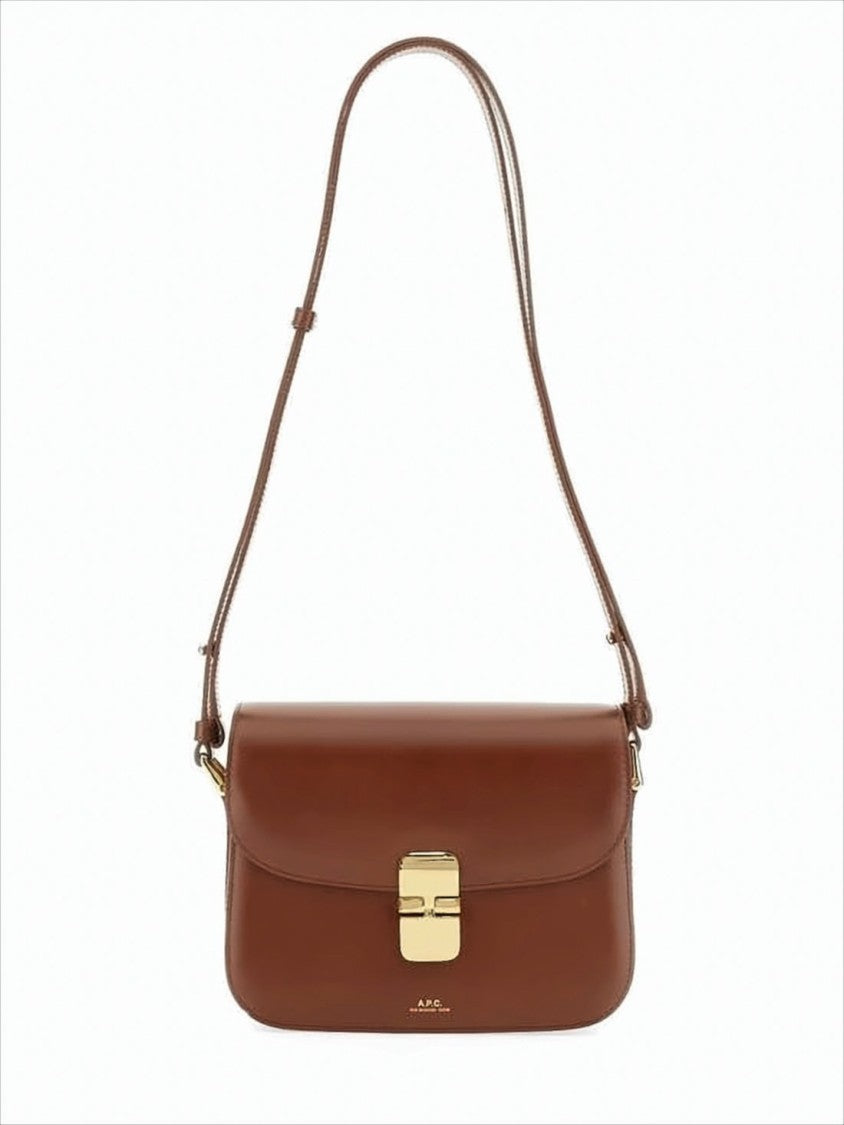 A.P.C. Structured Calf Leather Shoulder Bag