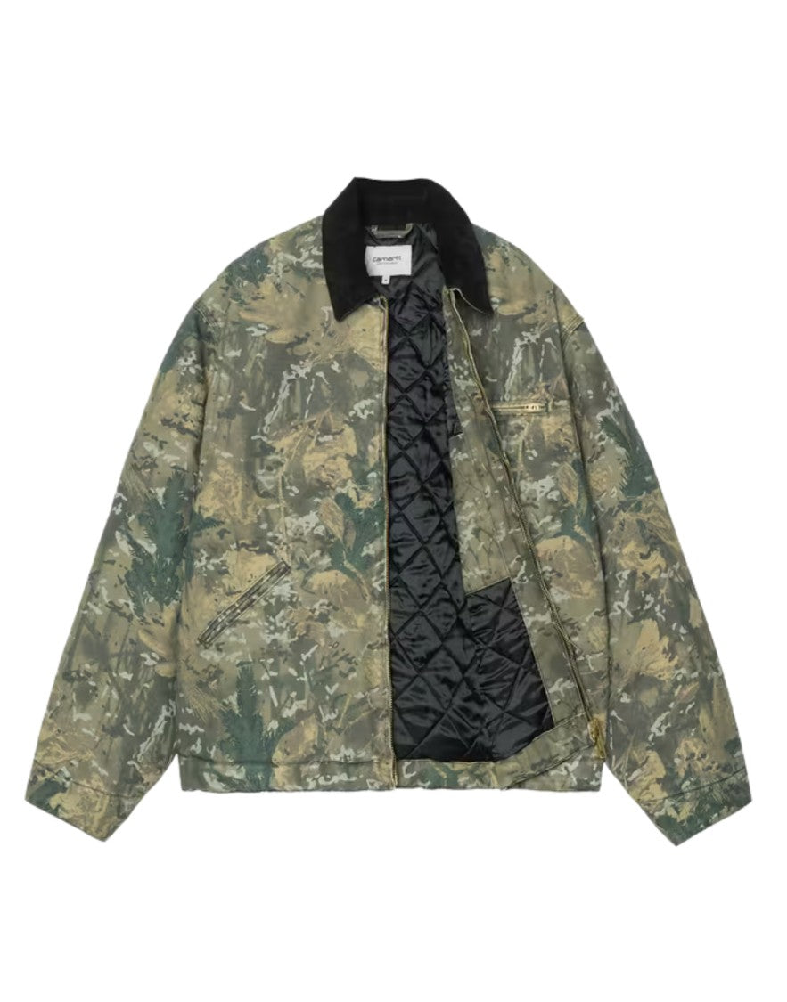 Carhartt Wip Camo Combi Green Stone Washed Dearborn Canvas Og Detroit Jacket