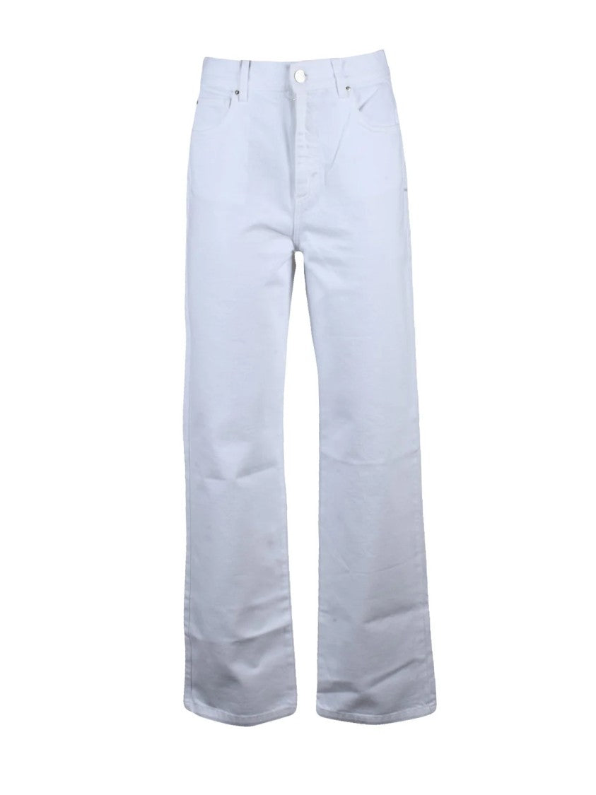 Marella Sport White Straight Cotton Jeans